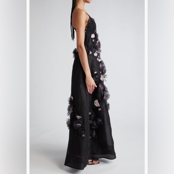 NWT $2950 Zimmermann Matchmaker Daisy Linen & Silk Organza Gown 3 (fits like 10) - Picture 3 of 6
